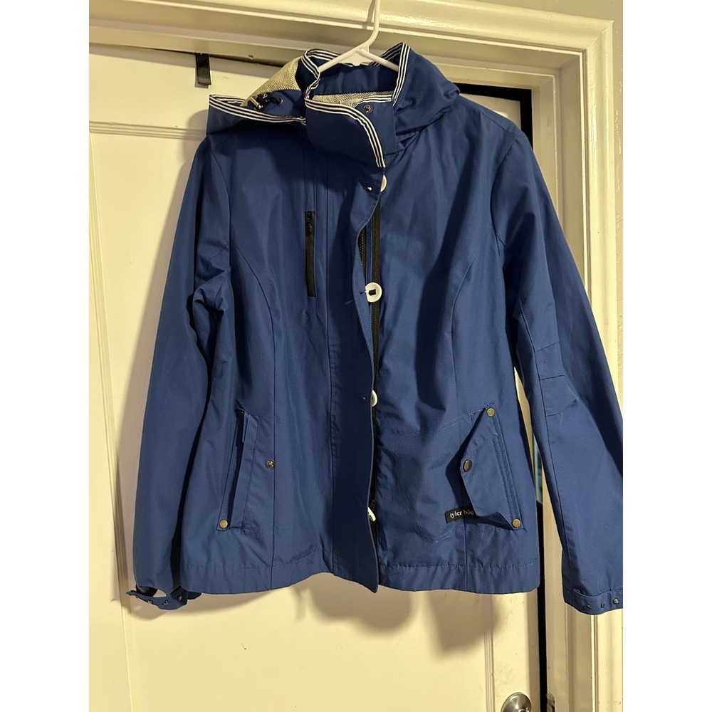 Tyler Boe Rain Blue Jacket With  Hood- Medium
